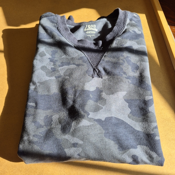 Izod Saltwater, Blue Camouflage Sweatshirt 2558/252 - Picture 8 of 9